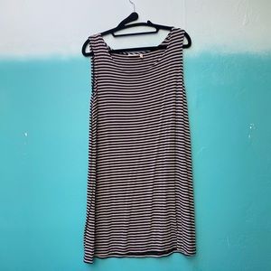 LOGO black and white stripped tank top
